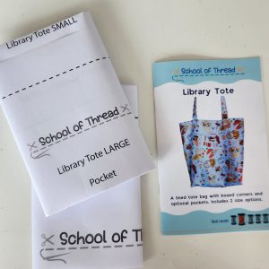 Library Tote Bag Sewing Pattern Only